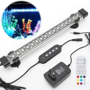 Peelanmall LED Minuterie &Eacute;clairage D'aquarium, 24/7 Full Spectrum Lampe Aquarium LED, 10 Niveaux de Luminosit&eacute; &agrave; Intensit&eacute; Variable, &Eacute;clairage LED Aquarium Lampe, pour R&eacute;servoir de Poissons Plante (Peelanmall-FR, neuf)