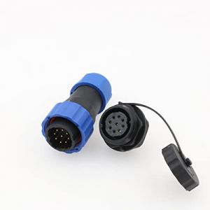 ZBLZGP SD20 Connecteur &eacute;tanche IP68 LED C&acirc;ble d'alimentation Connecteur femelle Fil &eacute;lectrique Panneau Mount Connecteur &agrave; souder (Panel Mount, 9 Pin) (wslzzl, neuf)
