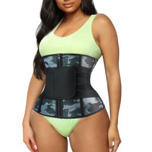 TrainingGirl Ceinture de maintien de taille pour femme, corset minceur, contr&ocirc;le du ventre, ceinture de sudation pour le sport, gaine amincissante, gaine perte de poids, camouflage, 3X-Large (akdzsw, neuf)