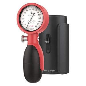SPENGLER Mobi, Tensiom&egrave;tre M&eacute;canique pour Mesure de la Pression Art&eacute;rielle, Pr&eacute;cis, Fiable, R&eacute;sistant, M&eacute;canisme Horloger, Poire Grand Volume, Connectique Aimant&eacute;e, Brassard M Fourni (Rouge Corail) (BIOSAMPLE, neuf)