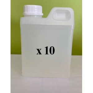 Sotralentz Jerrycan 1 litre Blanc Opaque avec Ligne de Visibilit&eacute; (10) - Contenant de Liquide en Poly&eacute;thyl&egrave;ne (Aude Plastique, neuf)