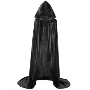 EONPOW Cape Longue à Capuche en Velours Costume de Sorcière Cosplay Sorcier Tunique Halloween pour Femmes et Hommes. (KPMY-EU, neuf)