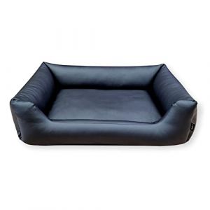 4L Textil Panier pour Chien en Similicuir lit pour Petits Chiens Canap&eacute; lit Chien Facile &agrave; Nettoyer(Noir,100x70 cm) (4L TEXTIL, neuf)