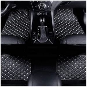 XATHKJOE 4 pi&egrave;ces Tapis Sol Voiture Cuir, pour Renault 5 E-Tech (R5) 2024-2025 Tous Temps Antid&eacute;rapant Imperm&eacute;ables Coussinets Pieds,Auto Int&eacute;rieur Protecteur,C (zhongweiyida, neuf)