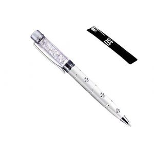 Stylo à bille de qualité avec cristaux Swarovski. GRATUIT 1 REMPLISSEMENT (BLANC) (ONLINE UK SELLER LTD, neuf)