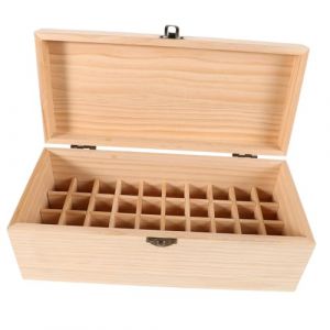 GALPADA Bo&icirc;te de Rangement Bois pour Huiles Essentielles Compartiments Organiseur Compact pour Bouteilles Cosm&eacute;tiques et Support Pratique pour Aromath&eacute;rapie &agrave; Domicile et Usage (Hargrove Hare, neuf)