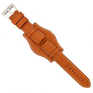 Bracelet montre cuir gravure de bisons Bund compatible avec Fossil CH2592 CH2564 CH2565 CH2891CH3051 18mm 20mm 22mm 24mm Ref 386 Brun Clair 20mm (DWS Online, neuf)