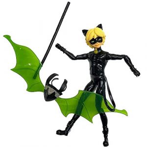 Bandai - Miraculous Ladybug - Mini-poupée - Chat Noir - Poupée articulée 12 cm et Ses Accessoires - P50403 (Toys 2000, neuf)