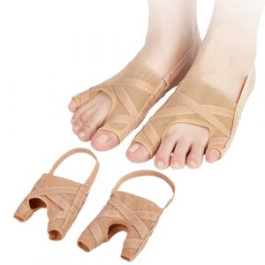Naapesi Correcteur Hallux Valgus, 1 Paire Redresse-Orteils Hallux Valgus pour Femme et Homme, Orthèses Hallux Valgus avec Sangle Antidérapante, Protection Hallux Valgus pour Jour et Nuit (Kaki, L) (hayetview, neuf)