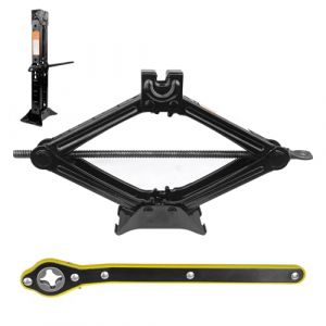 Riloventa Les Cric Voiture 2T, Crique Voiture, Crics de Levage, Leve, Scissor Jack, Ciseaux, Cric avec Croix de Roue, Clé, pour Camions, Berlines, Fourgonnettes (KAMARAD FUSION  CUISINE S.R.L., neuf)