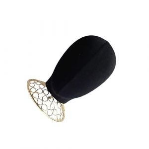 QUXVUIS Pr&eacute;sentoir de t&ecirc;te de mannequin r&eacute;sistant pour chapeaux, perruques et postiches, id&eacute;al pour les bijouteries et la d&eacute;coration int&eacute;rieure. Hauteur : 31 cm. Base en m&eacute;tal. (ataloger, neuf)