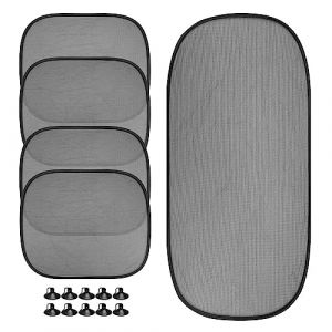 Pare Soleil Voiture Bébé Ventouse, LNSYSNS 5 Pièces Pare-Soleil Auto, avec 10 Ventouses, Pare Soleil Voiture Pare Brise Arriere, Bloquer Les Rayons UV, Pare Soleil Chaussette (ZHOUHON, neuf)