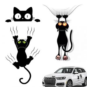Lithyc 3 Pièces Stickers Chat et Voiture - Autocollants Imperméables Humoristiques pour Extérieur - Motif Chats et Animaux (CEFER COMPRA, SOCIEDAD LIMITADA, neuf)