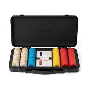 SLOWPLAY Ensemble de 300 jetons de Poker en Argile GODEL 14g pour Texas Hold'em [Jeton Vierge] dans Un Coffret Haut de Gamme en Polycarbonate Allemand r&eacute;sistant pour Les Joueurs de Poker (SLOWPLAY, neuf)