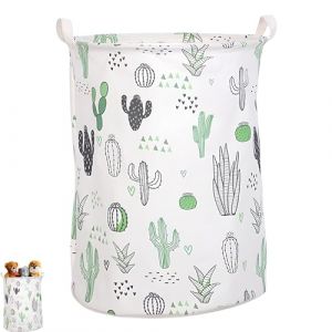 Panier à Linge Enfant, Panier à Linge Pliable, Paniers Pour Le Linge Sale, Panier à Linge De Salle De Bain avec une poignée, Panier à Jouet Pour Salon, Chambre d'Enfant (Motif de cactus) (Hjyjxyly, neuf)
