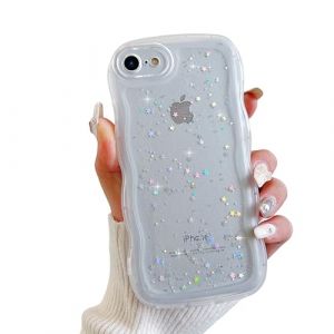 ZTUOK Coque de protection pour iPhone 6/6S pour iPhone 6/6S Motif étoile scintillante en TPU à paillettes Blanc (ZTUO-UK, neuf)