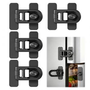 Bloque Porte Frigo, 4 Pi&egrave;ces Fermeture Frigo Porte, S&eacute;curit&eacute; Enfant Frigo, Cadenas Frigo pour r&eacute;frig&eacute;rateurs, cong&eacute;lateurs et armoires,utilisant un adh&eacute;sif 3M-Aucun Outil ou Perceuse N&eacute;cessaire (ZhiTaoKe, neuf)