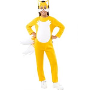 Funidelia | D&eacute;guisement de Tails - Sonic pour fille et gar&ccedil;on Jeux vid&eacute;o & Films et Cin&eacute;ma - D&eacute;guisement pour enfant et accessoires pour Halloween, carnaval et f&ecirc;tes. - Taille 7-9 ans (Funidelia FR-BE-LU, neuf)