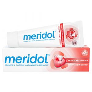 Meridol Dentifrice protection compl&egrave;te avec ingr&eacute;dient antibact&eacute;rien, apaise les gencives irrit&eacute;es et les dents sensibles, lutte contre la plaque dentaire et pr&eacute;vient les saignements des gencives (Euroka, neuf)