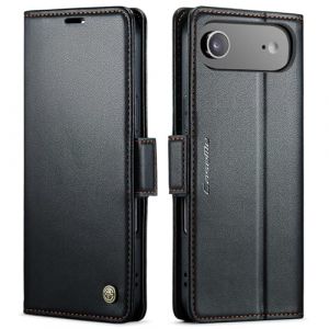 QLTYPRI Coque pour iPhone Air Etui avec RFID Blocage, Housse en Premium Cuir Pochette Portefeuille Rabat Clapet Case Porte Carte Magn&eacute;tique &Eacute;tui pour iPhone 17 Air - Noir (zhihen, neuf)
