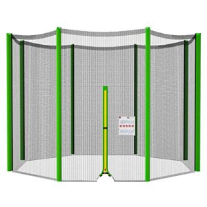 Cliselda Filet Trampoline 366 cm 8 Barres,Filet de Protection pour Trampolines,Résistant aux UV - Vert (Cruoda, neuf)