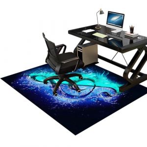 Tkuhknag Tapis Gaming Sol pour Sols Durs - Tapis protège-Sol pour Chaise de Bureau - 100 x 120 cm Tapis Chaise de Bureau - Tapis de Protection de Sol - Protège Sol sous Chaise - Tapis pour Fauteuil (Tkuhknag, neuf)