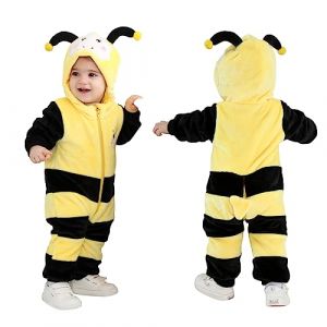 Doladola Combinaison de flanelle pour neutres bébé enfant animaux combinaison pyjama déguisement halloween bébé(6-12 Mois,Les abeilles.) (Doladola-FR, neuf)
