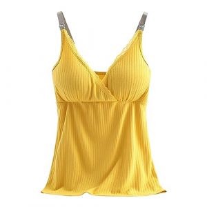 D&eacute;bardeur Femme Soutien Gorge Int&eacute;gr&eacute; Camisole Sport avec Brassi&egrave;re Caraco Gilet Rembourr&eacute; &Agrave; Bretelles Ajustables D&eacute;bardeur De en Yoga sans Manches Haut Tank Top (Blingko, neuf)