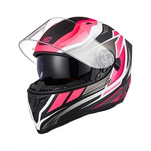 ORIGINE Casque de Moto intégral homologué ECE avec visière (Revolution Fluo Fuxia-White-blk Matt, XS) (H&H Sports Protection srl, neuf)