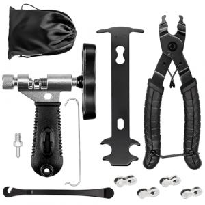 Keyck Ensemble D'outils pour Cha&icirc;ne de V&eacute;lo, Casse Cha&icirc;ne Indicateur d'usure de Cha&icirc;ne Pince &agrave; Cha&icirc;ne D&eacute;monte-Pneu en M&eacute;tal 4 Paires de Maillons Manquants pour 6/7/8/9/10/11 Vitesses (Senkora, neuf)