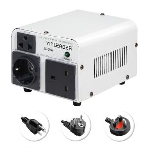 Yinleader Transformateur de Tension 800 VA 110 V/220 V - Entrée/Sortie Réversible - Prises Britanniques et Européennes Incluses (Yinleader, neuf)