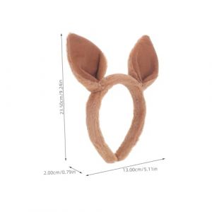 TOYZFRIENDY Bandeau Oreilles Kangourou Marron Foncé Tête Animal Cosplay pour Fêtes Carnaval et Halloween Accessoire Déguisement et Filles (Muliuin, neuf)