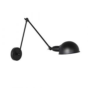 Vintage Applique Murale Extensible à Bras Long Appliques Murales Réglable Angle Bras Articulé luminaire Industriel Créatif Décoratif Applique Lumière E27 Noir pour Couloir Maison de Campagne Chambre (ZHIXIONG（已备案）, neuf)