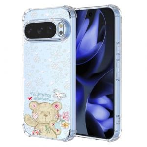 Topme Coque pour Google Pixel 10 (6.3" inches), &Eacute;tui de T&eacute;l&eacute;phone Portable en Silicone TPU Souple avec Motif Peint Transparent - Poup&eacute;E Ours (topme, neuf)