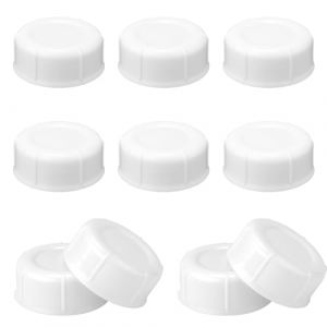 10pcs Bouchons de Biberons Étroits pour Dr Brown et Medela Biberons, Sans BPA Remplacement des Bouchons de Biberons Voyage et Stockage avec Joint d'Étanchéité pour Ameda Biberons (Blanc) (Beisong, neuf)