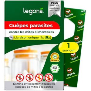 Legona Trichogrammes Anti Mites Alimentaires - 1 Cartes &agrave; 1 Livraison - Anti-Mites Naturel - Puissant Produit Contre Les Mites (Legona-FR, neuf)