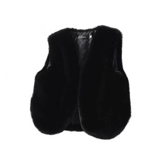 Gilet en Fausse Fourrure Enfant Fille sans Manche Veste d'hiver &eacute;paisse et Chaude Gilet Matelass&eacute; en Fausse Fourrure Manteau Filles Hiver Chaude en Peluche Gilets Polaire Manteaux 1-10 Ans (⭐⭐⭐⭐⭐5.0 Yaair-OEF, neuf)
