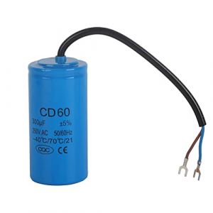 Condensateur, Condensateur de Marche, Condensateur de Démarrage CD60, Condensateur 250 V 300 uf, pour Compresseur d'Air de Démarrage de Moteur, Condensateur de Commutation Accessoire (Liteerpu, neuf)