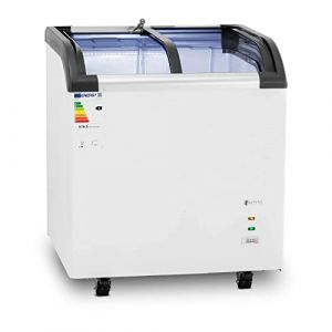 Royal Catering Grand Congélateur Coffre Volume : 180 l, Réfrigérant : R290, Puissance : 180 W, Température : -30 – 5 °C Professionnel Comptoir à glace Vitrine Réfrigérée à Crème Glacée (expondo GmbH, neuf)