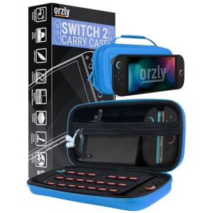 Orzly Étui de Transport pour Console Nintendo Switch 2 (2025), étui Rigide avec Rangement Intelligent pour Accessoires et 20 Poches pour Jeux, édition Coffret Cadeau (Syntiga Europe - FR, neuf)