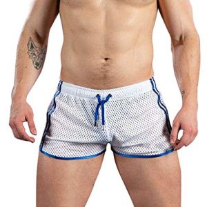 Générique Maillot De Bain Transbronzant Homme, Short de Course en Maille, Lounge Shorts, Hommes Sexy Taille Basse Slip, Transparent san Doublure Caleçon Boxer Trunks Pantalon, Court Plage Surf Board (CJjkolp, neuf)