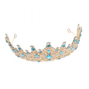 Beavorty Accessoire De Cheveux Couronne Accessoire De Cheveux De Mari&eacute;e Coiffes De Mari&eacute;e Pour Mariage Positre De Poils Bande De Vigne De Vigne Bandeau De Mariage Alliage De Zinc Sky-blue (T Innovation&middot;HX, neuf)