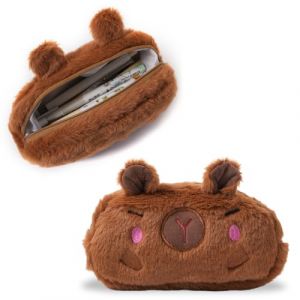 LOMSUXA Capybara pencil case, Trousse &agrave; Crayons en peluche, Trousse &agrave; Crayons, Grande Trousse De Papeterie, Trousse De Maquillage, Trousse &agrave; Crayons avec Fermeture &eacute;Clair (SHUFANG UK SHOP, neuf)