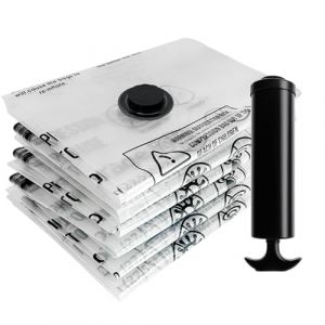 KELAV Sac Sous Vide Vetement Aspirateur 6 Pi&egrave;ces M 50 x 70 cm Sacs de Rangement Sous Vide Pompe Manuelle Sac Rangement,Housse Compression Herm&eacute;tique R&eacute;utilisables,Pour Pulls, Chemises,Voyages (ZILLIONZ TRADING LTD, neuf)
