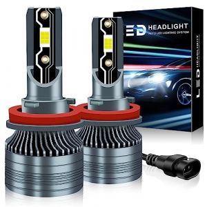 Sidaqi H8 H11 Ampoule LED Voiture 6000K Blanc 60W 16000LM Tout-en-Un H11 Kit de Conversion de Phare de Voiture de Remplacement pour phares de Jour Feux antibrouillard 12V (Lot de 2) (Caiwanbing, neuf)
