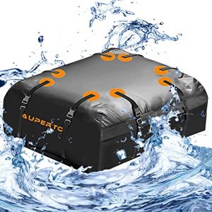 Coffre de Toit de Véhicule, Sac de Toit Voiture Pliable, Haute capacité, Bagage de Toit Étanche 425 L pour Voyager,Tous Les Véhicules avec Porte-Bagages - 95x95x46cm (Noir) (huiixa-eu, neuf)