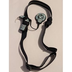 Bandeau antiderapant pour implant cochleaire et prothese auditive 15 mm large (Noir, Ajustable) (SOFIZZE, neuf)