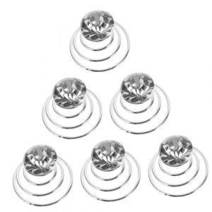 Beavorty 12 Pièces Pinces à Cheveux Spirale Mini Avec Strass Épingles à Cheveux Décoratives Mariage Bal Fête (T Innovation·HX, neuf)