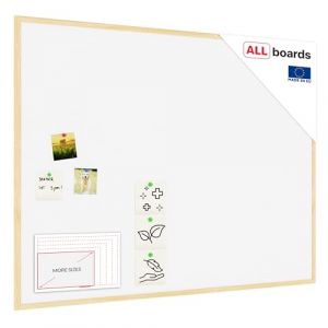 ALLboards Tableau en Li&egrave;ge Blanc avec Cadre en Bois 120x90cm (ALLboards France SARL, neuf)