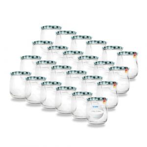 Flaschenbauer 417ml Pots de mise en conserve premium, 24 x bocaux de conserve polyvalents avec couvercle Twist-Off TO82, y compris des &eacute;tiquettes - pour confitures, miel, fruits, l&eacute;gumes - Diverses (Flaschenbauer, neuf)